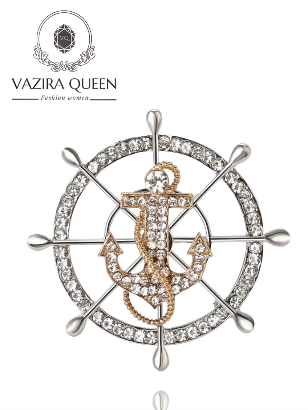 VQ Anchor Brooch